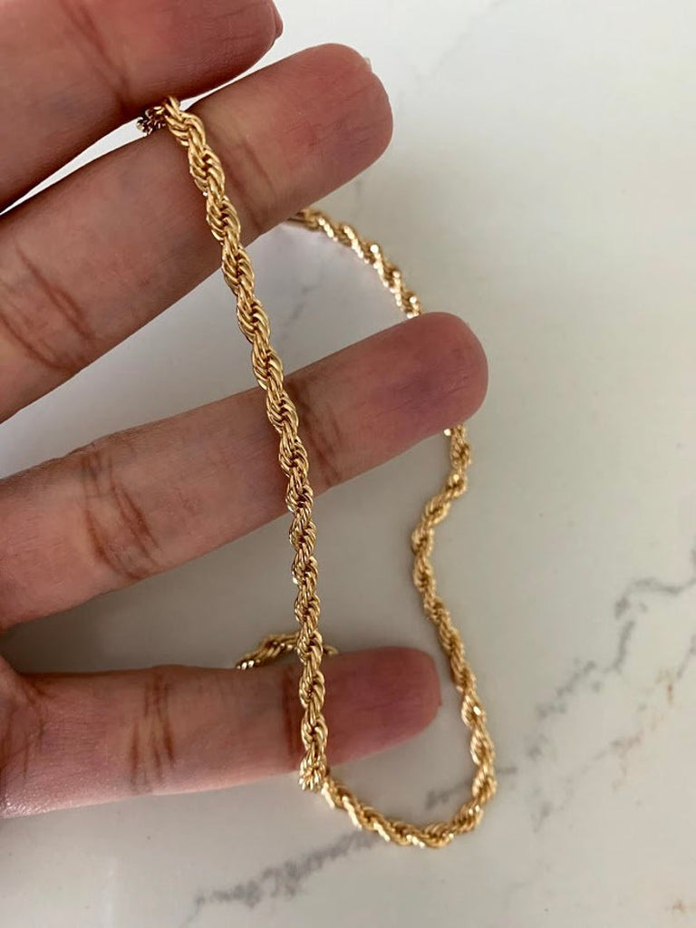 3.5MM Gold-filled Rope Necklace