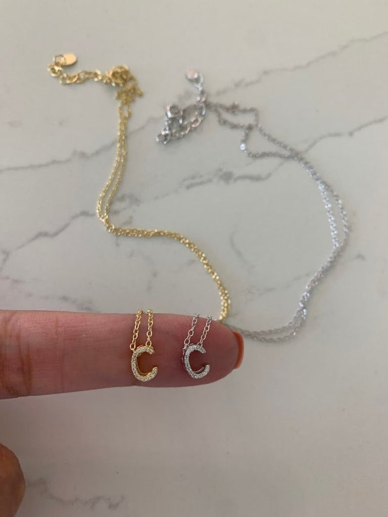 Top Seller: Pave Initial Necklace | Initial Necklace | Letter Chain