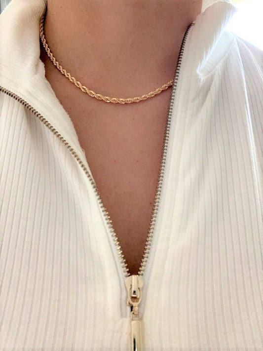 3.5MM Gold-filled Rope Necklace