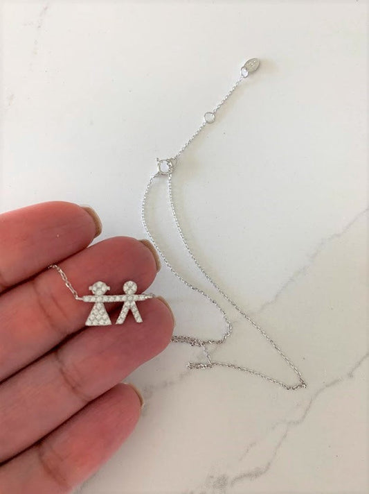 925 Sterling Silver Mom Necklace