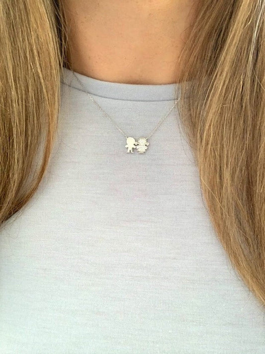 Boy & Girl Necklace for mom