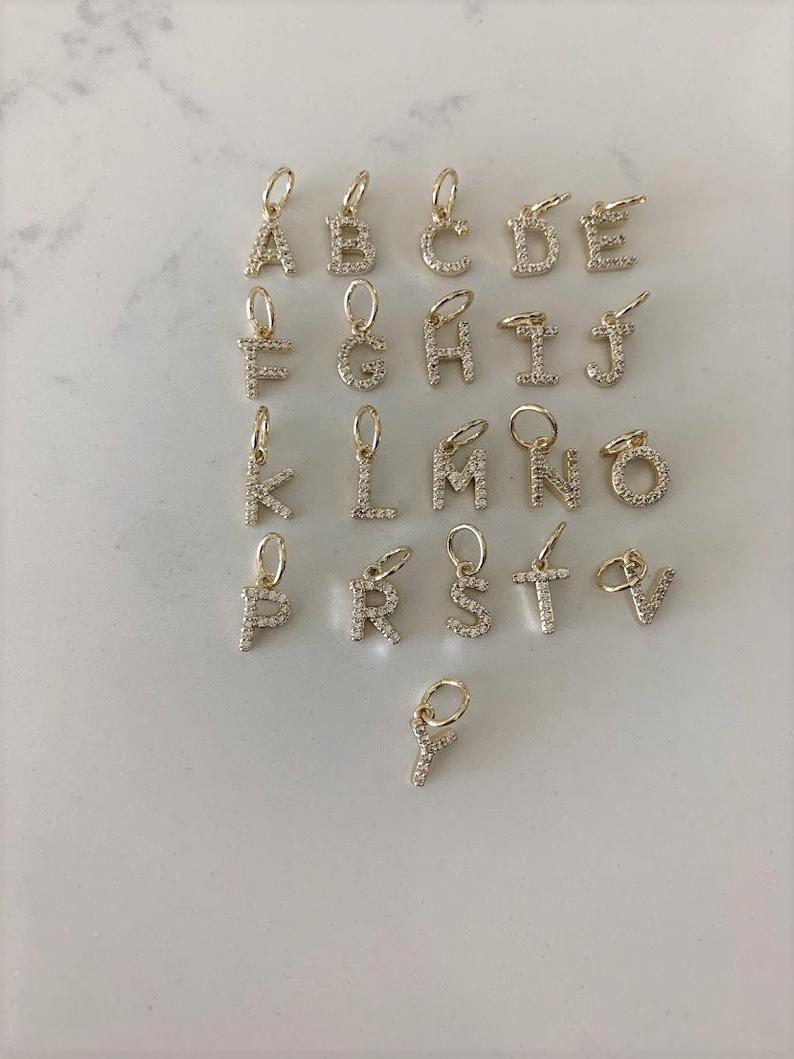 Dainty Pave Initial & Tiny Cable Chain