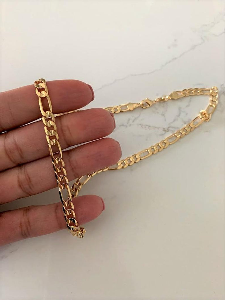 6MM Figaro Chain Necklace  | Gold-filled
