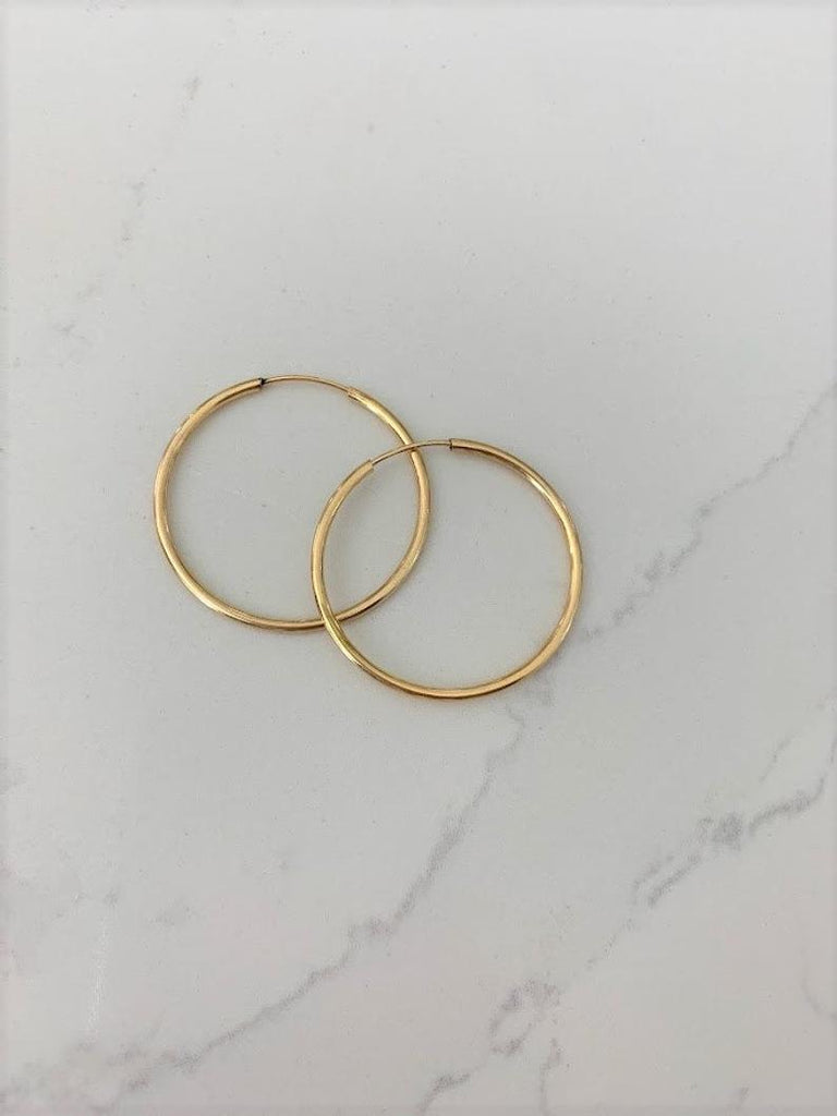 35MM Thin Hoops in Gold-Filled