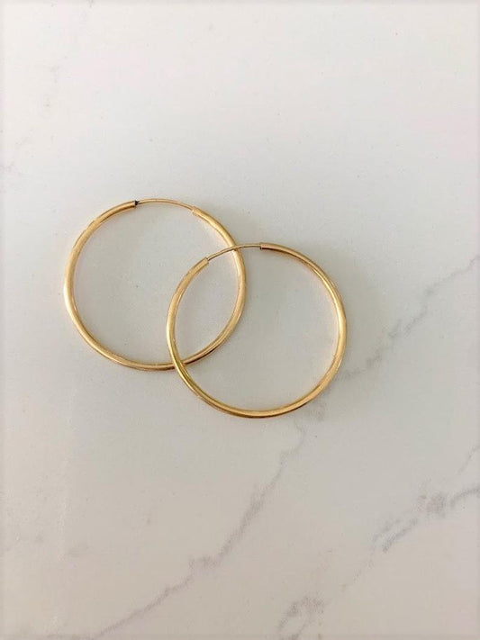 35MM Thin Hoops in Gold-Filled