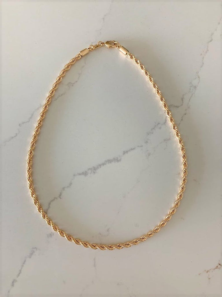 3.5MM Gold-filled Rope Necklace