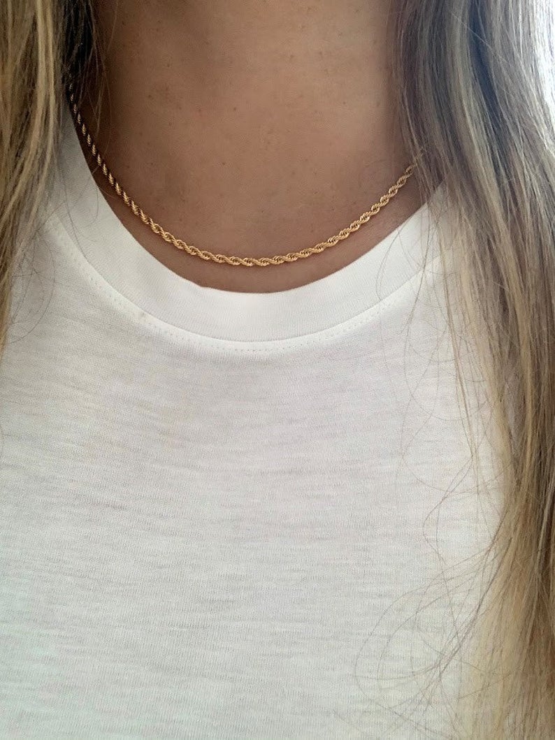 3MM Rope Necklace  | Gold-filled