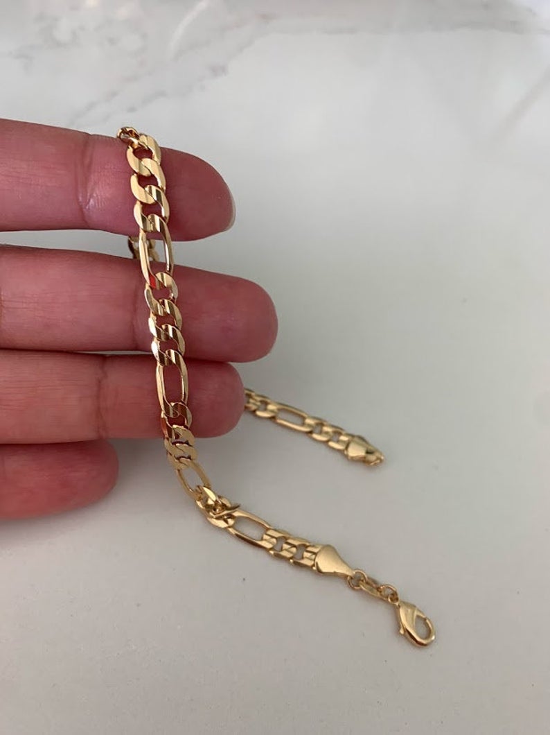 6MM Figaro Bracelet  | Gold-filled