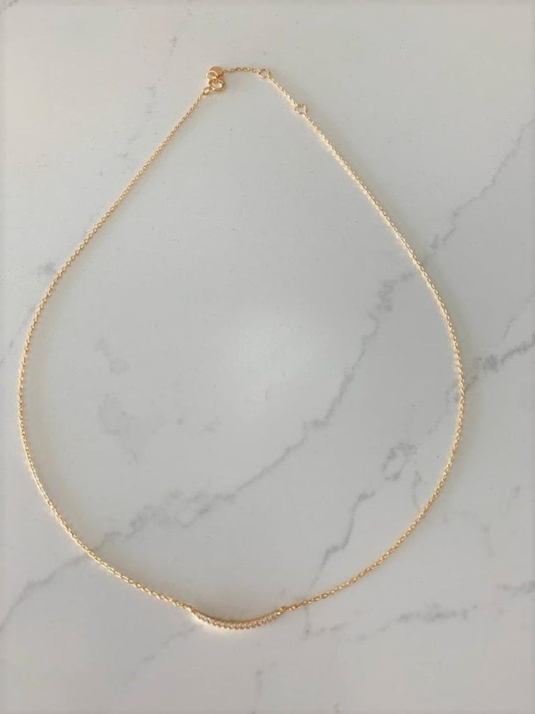 Curved Bar Choker Necklace