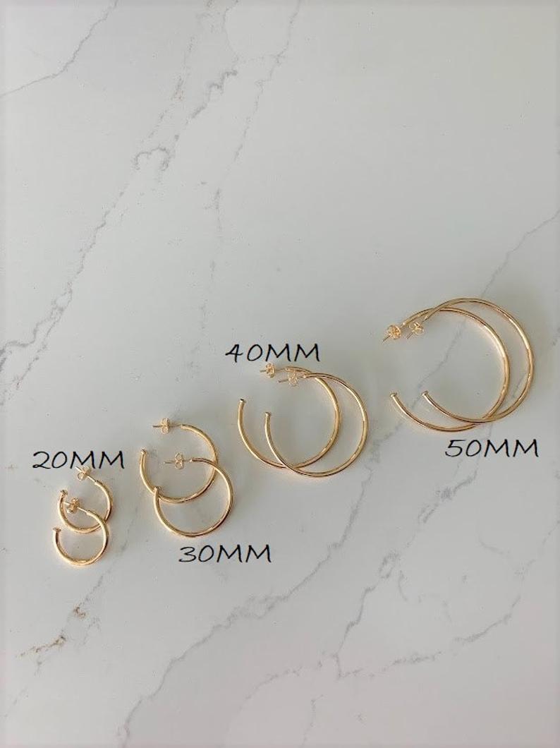 1.8MM Thin Open Hoops in Gold-filled