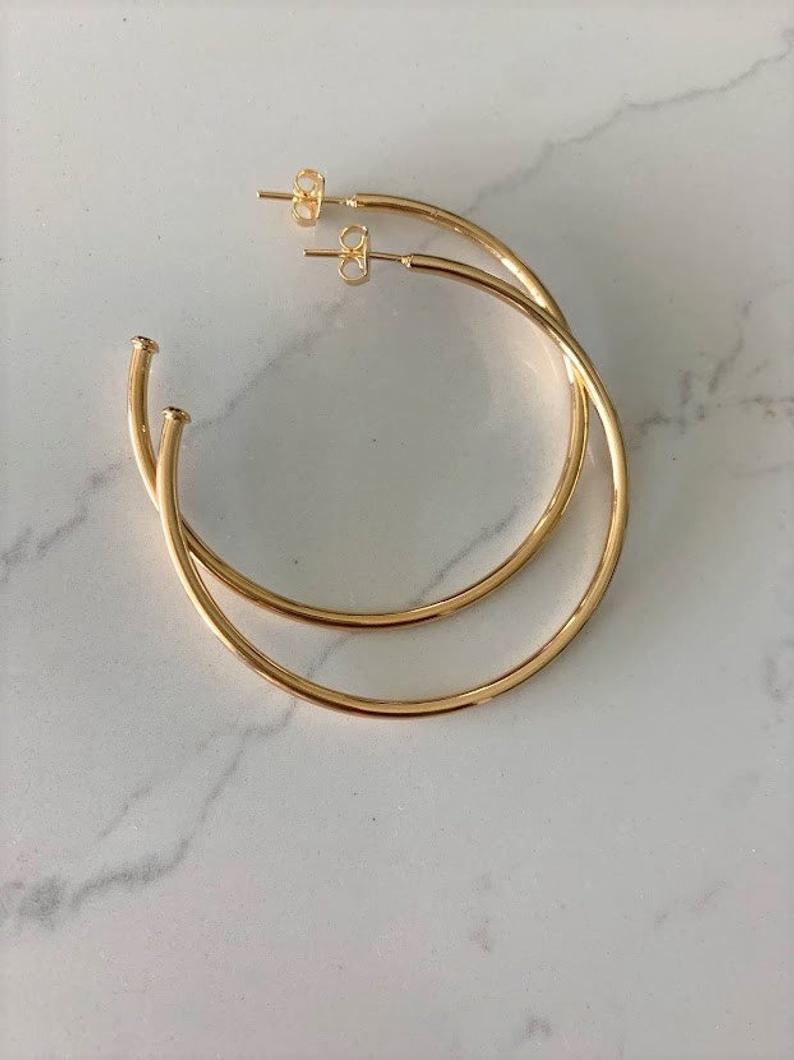 1.8MM Thin Open Hoops in Gold-filled