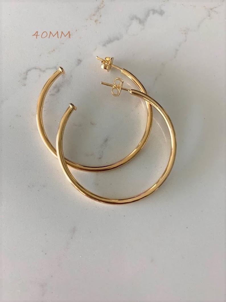 1.8MM Thin Open Hoops in Gold-filled