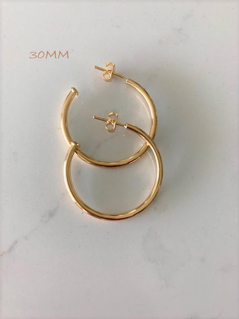 1.8MM Thin Open Hoops in Gold-filled