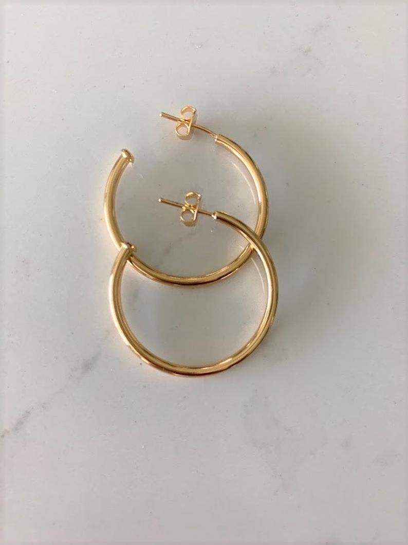 1.8MM Thin Open Hoops in Gold-filled