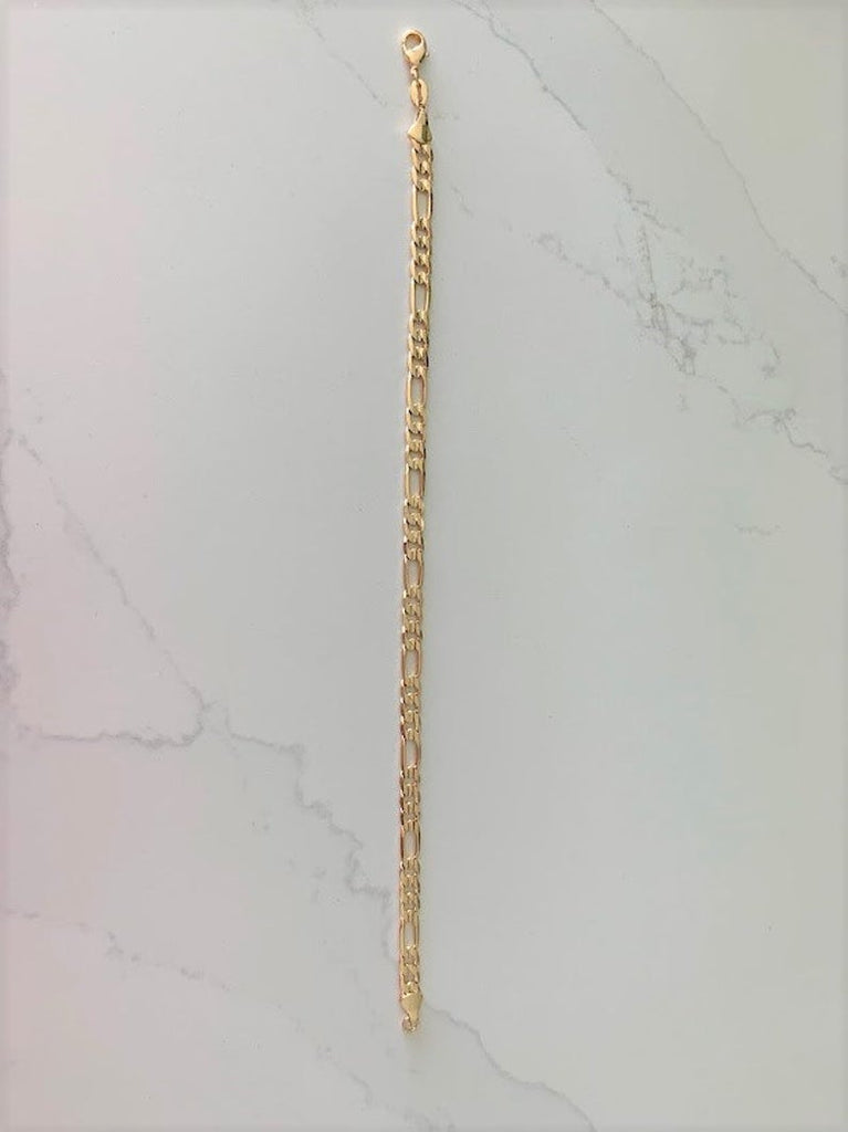 4MM Gold-Filled Figaro Bracelet