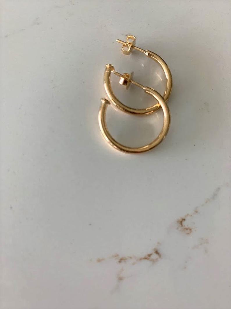 1.8MM Thin Open Hoops in Gold-filled