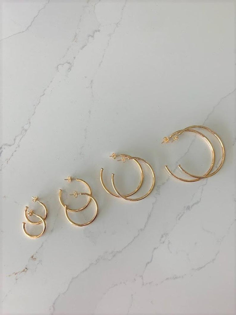 1.8MM Thin Open Hoops in Gold-filled