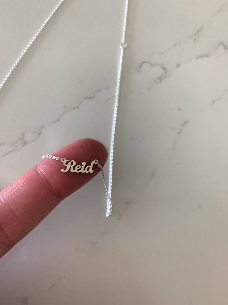 Mom's Dainty Personalized Necklace • Children Names • 925 Sterling Silver • 3MM Dainty Name Necklace for Mom • Dainty Custom Name Necklace