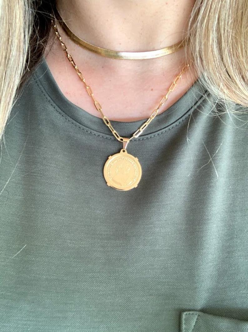 6MM Gold-filled Herringbone Necklace