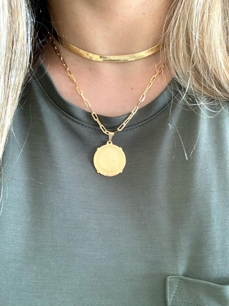 6MM Gold-filled Herringbone Necklace
