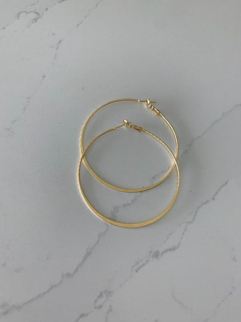 60MM Thin Corrugated Hoops  | Gold-filled
