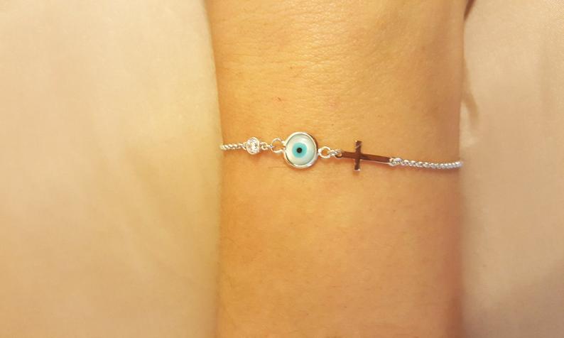 Guardian Eye Bracelet in Sterling Silver